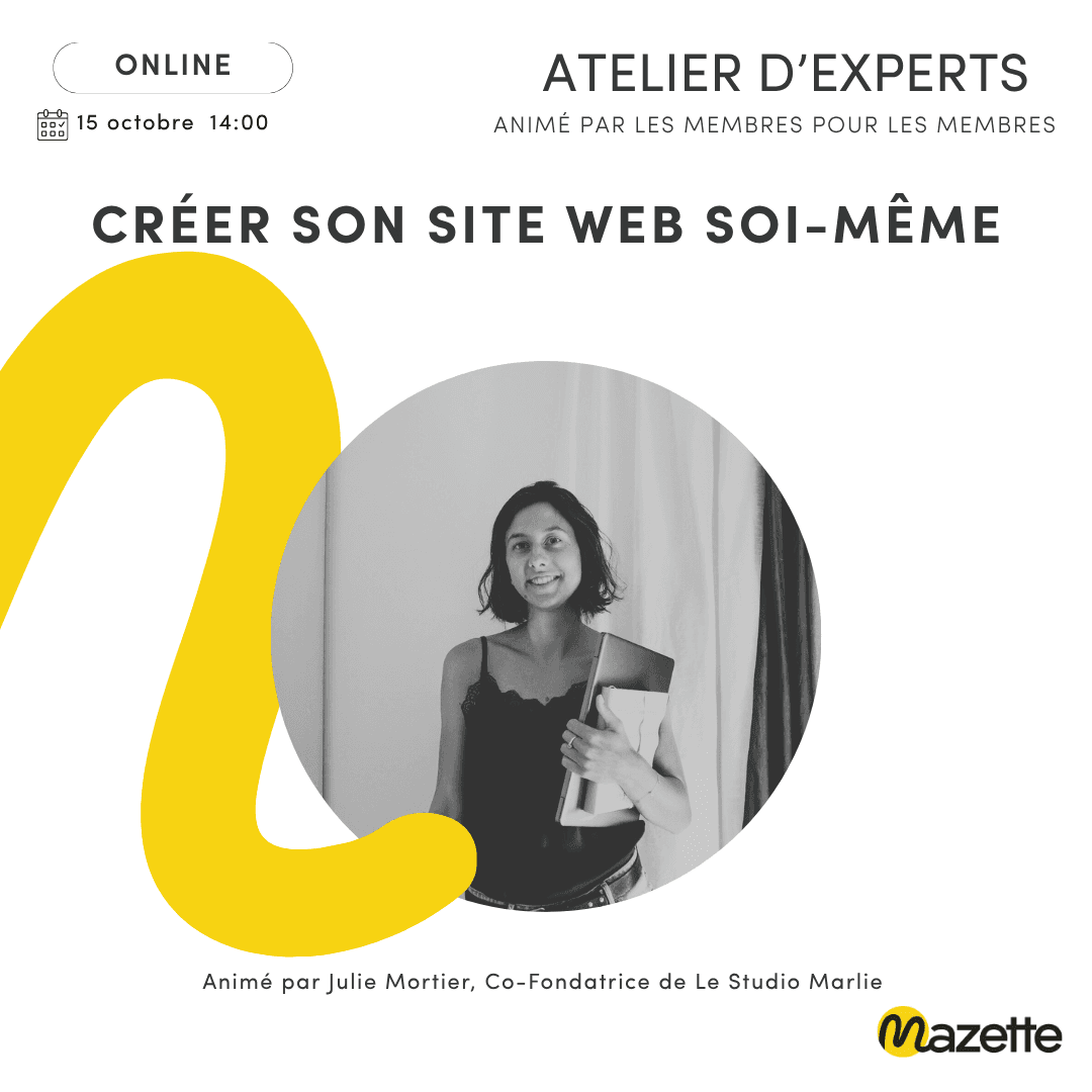 Atelier d’expert Mazette : Créer son site web soi-même