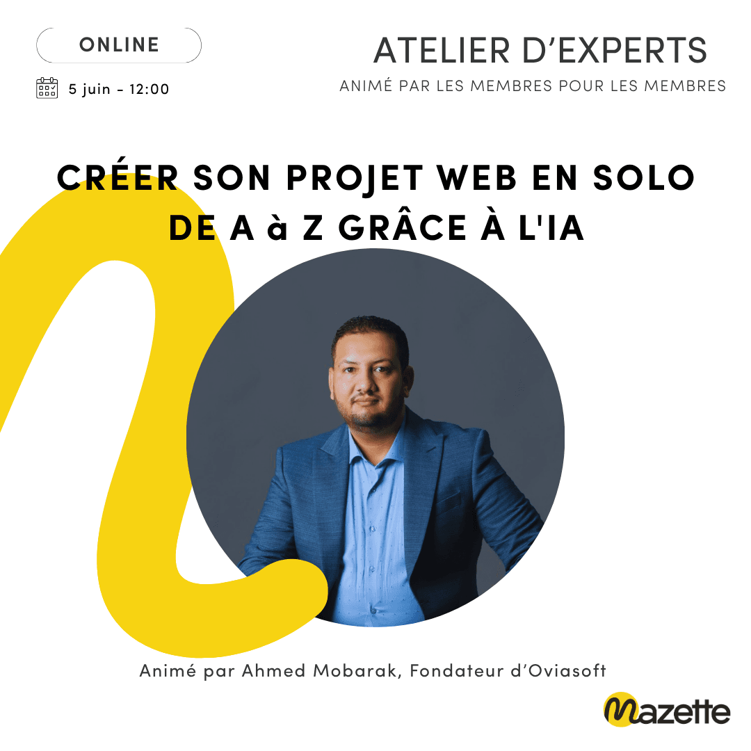 Atelier d'experts : Créer son projet web en solo de A à Z grâce à l'IA